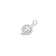 Load image into Gallery viewer, Clear CZ Gold Sun Cross Bee On Round Coin Charm, Sku#LX252