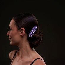 Load image into Gallery viewer, Elegant Lavander Crystal 2-Piece Hair Comb Set