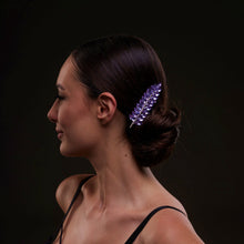 Load image into Gallery viewer, Elegant Lavander Crystal 2-Piece Hair Comb Set