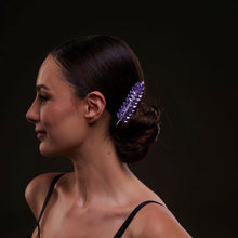 Load image into Gallery viewer, Elegant Lavander Crystal 2-Piece Hair Comb Set