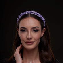 Load image into Gallery viewer, Lavender Crystal Beaded Hairband
