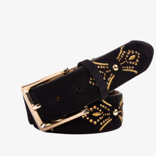 Load image into Gallery viewer, The Lazio Navy Blue Suede Leather Belt