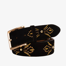 Load image into Gallery viewer, The Lazio Black Suede Leather Belt