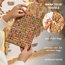 Load image into Gallery viewer, 3D LED Wooden World Map 3.0 Gold