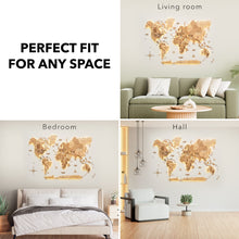 Load image into Gallery viewer, 3D LED Wooden World Map 3.0 Gold