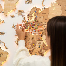 Load image into Gallery viewer, 3D LED Wooden World Map 3.0 Gold