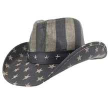 Load image into Gallery viewer, Deadwood Trading Liberty - American Flag Shapeable Straw Cowboy Hat