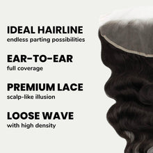 Load image into Gallery viewer, Loose Wave 13x4 Transparent Lace Human Hair Frontal