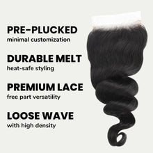 Load image into Gallery viewer, Loose Wave 5x5 HD Lace Human Hair Closure