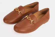 Load image into Gallery viewer, Luanda Tan Leather Women Flat Shoe