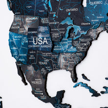 Load image into Gallery viewer, 3D Luminous Colored Wooden World Map Space