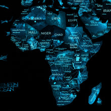 Load image into Gallery viewer, 3D Luminous Colored Wooden World Map Space
