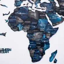 Load image into Gallery viewer, 3D Luminous Colored Wooden World Map Space