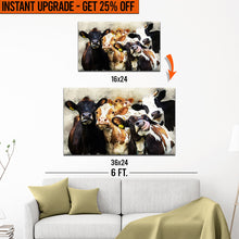 Load image into Gallery viewer, Upgrade Your 16x24 Inches 'Cows Cattle Portrait' Canvas To 36x24 Inches