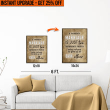 Load image into Gallery viewer, Upgrade Your 18x12 Inches 'A Perfect Marriage' Canvas To 24x16 Inches