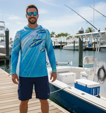 Load image into Gallery viewer, Men's Tuna Abyss UV Fishing Hoodie Gaiter