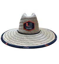 Load image into Gallery viewer, University of Miami Logo Straw Hat
