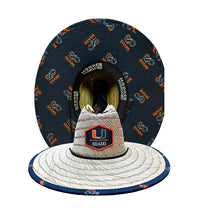 Load image into Gallery viewer, University of Miami Logo Straw Hat