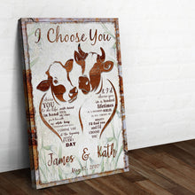 Load image into Gallery viewer, I Choose You Cow Couple Sign