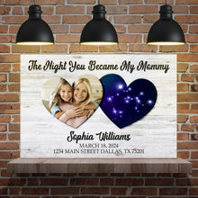 Load image into Gallery viewer, Mother's Day Sign The Night You Became My Mommy