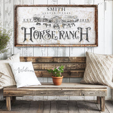 Load image into Gallery viewer, Rustic Vintage Horse Ranch Farmhouse Sign III