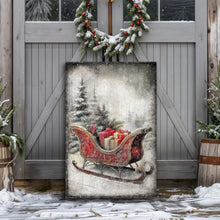 Load image into Gallery viewer, Vintage Christmas Sleigh Sled Wall Art VI