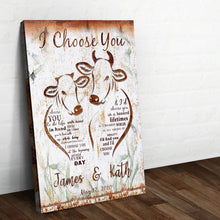 Load image into Gallery viewer, I Choose You Cow Couple Sign