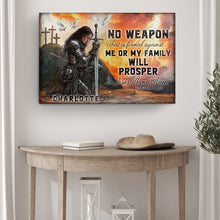 Load image into Gallery viewer, No Weapon That Is Formed Against You Will Prosper Isaiah 54:17 Faith Sign