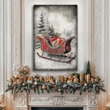 Load image into Gallery viewer, Vintage Christmas Sleigh Sled Wall Art VI