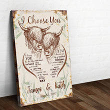 Load image into Gallery viewer, I Choose You Cow Couple Sign