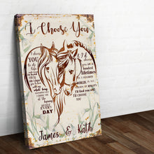 Load image into Gallery viewer, I Choose You Couple Horse Sign