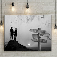 Load image into Gallery viewer, Monochrome Sunset Couple Sign