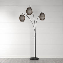 Load image into Gallery viewer, Modern Mid-Century Bohemian 82-inch Arch Floor Lamp with 3 Barrel Lights
