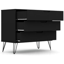 Load image into Gallery viewer, Modern Scandinavian Style Bedroom 3-Drawer Dresser in Black Wood Finish
