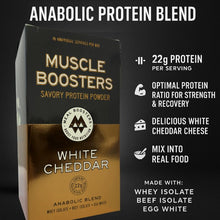 Load image into Gallery viewer, Muscle Boosters White Cheddar Box - Organic Grass-Fed Whey Protein Isolate (10 Single Serve Packs)