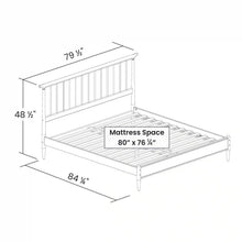 Load image into Gallery viewer, King Size Hardwood Mid Century Platform Bed Frame with Headboard in Walnut