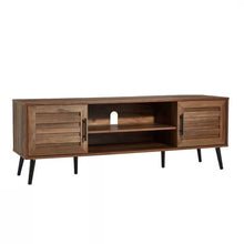 Load image into Gallery viewer, Modern Rustic Wood Finish TV Stand with Mid-Century Legs - for TV up to 65-inch