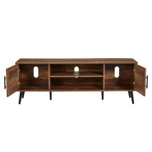 Load image into Gallery viewer, Modern Rustic Wood Finish TV Stand with Mid-Century Legs - for TV up to 65-inch