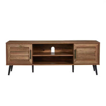 Load image into Gallery viewer, Modern Rustic Wood Finish TV Stand with Mid-Century Legs - for TV up to 65-inch