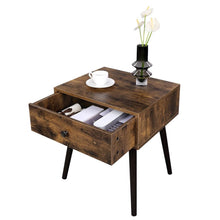 Load image into Gallery viewer, Mid-Century Modern Farmhouse Bedroom 1-Drawer Nightstand End Table