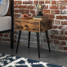 Load image into Gallery viewer, Mid-Century Modern Farmhouse Bedroom 1-Drawer Nightstand End Table