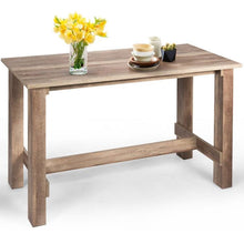 Load image into Gallery viewer, Modern Farmhouse Brown Wood 55-inch Counter Height Dining Table Computer Desk