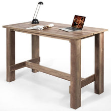Load image into Gallery viewer, Modern Farmhouse Brown Wood 55-inch Counter Height Dining Table Computer Desk