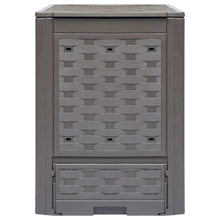 Load image into Gallery viewer, Set of 2 - Outdoor Garden 158 Gallon Compost Bin Set in Brown Plastic Rattan