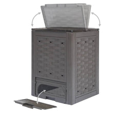 Load image into Gallery viewer, Set of 2 - Outdoor Garden 158 Gallon Compost Bin Set in Brown Plastic Rattan