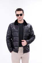 Load image into Gallery viewer, The Valtina Black Shearling Men Jacket