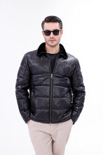 Load image into Gallery viewer, The Valtina Black Shearling Men Jacket