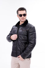 Load image into Gallery viewer, The Valtina Black Shearling Men Jacket