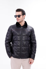 Load image into Gallery viewer, The Valtina Black Shearling Men Jacket