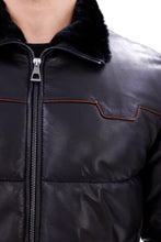 Load image into Gallery viewer, The Valtina Black Shearling Men Jacket